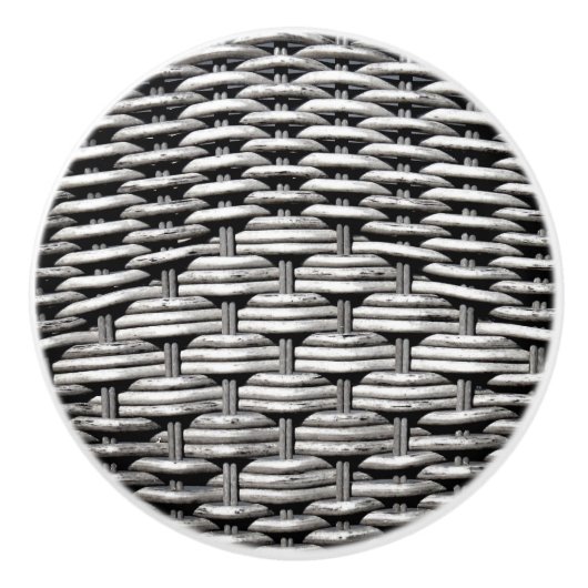 撮影された三つ編み、抽象芸術と興味深い灰色 セラミックノブ (正面)