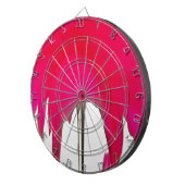 撮影された瞬間:赤いバラの花びらの優雅さ ダーツボード (正面右)