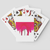 撮影された瞬間:赤いバラの花びらの優雅さ トランプ (裏面)