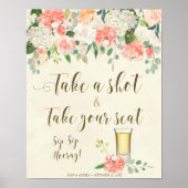 撮影して着席 ウェディングサイン ポスター (正面)