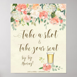 撮影して着席 ウェディングサイン ポスター