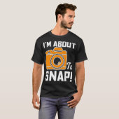 撮影しようとしている フォトグラフィー カメラ Tシャツ (正面フル)