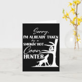 撮影喫煙ホットクーンハンターおもしろいラクーンHun カード (黄色い花)