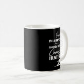 撮影喫煙ホットクーンハンターおもしろいラクーンHun コーヒーマグカップ (正面右)