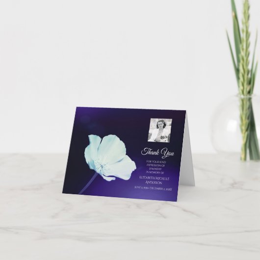 撮影悔やみや弔慰Thank You Enquiary Wildflower サンキューカード (正面)