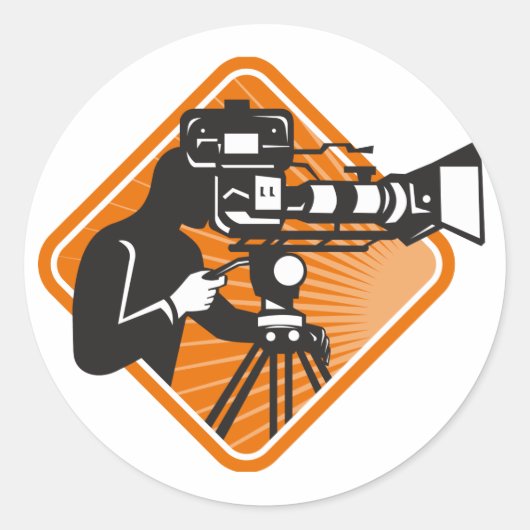 撮影班カメラマン射撃、 発砲撮影カメラ ラウンドシール (正面)