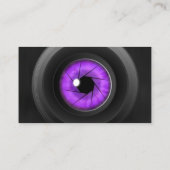 撮影用カメラレンズアメジストアイビジネスカード 名刺 (裏面)