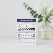 撮影用チートシートカスタム 名刺 (スタンド正面)