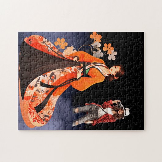 撮影用ポーズを設定した韓国のアジアのモデル ジグソーパズル (横)