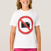 撮影禁止のサイン Tシャツ (正面)