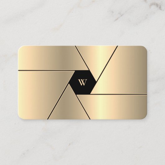 撮影者ブラックフェイク金ゴールド映画制作者 名刺 (正面)