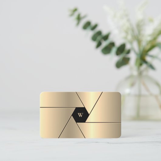 撮影者ブラックフェイク金ゴールド映画制作者 名刺 (スタンド正面)