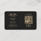 撮影者ブラックフェイク金ゴールド映画制作者 名刺 (裏面)