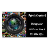 撮影者及び撮影業用カメラレンズ マグネット名刺 (正面)