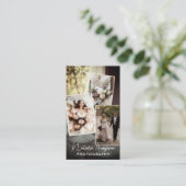 撮影者結婚写真QRコードBohoのアップロード 名刺 (スタンド正面)