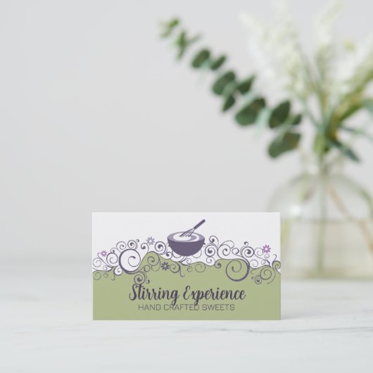 撹拌ウィスクベーキングベーカリーのパティシエ 名刺 (スタンド正面)