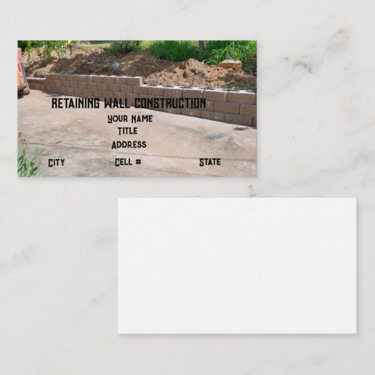 擁壁建築 名刺 (正面/裏面)