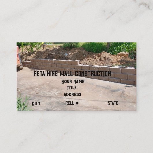 擁壁建築 名刺 (正面)