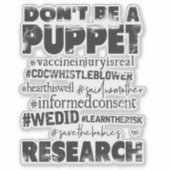 操り人形でない –  シール (正面)