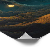 操り人形の惑星の超現実的な銀河系を考える ポスター (角)