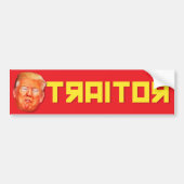 操ロシアの作裏切り者アンチトランプ バンパーステッカー (正面)