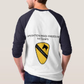 操作のイラクの自由の第1騎兵隊DIV IRONHORSE Tシャツ (裏面)