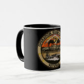 操作のイラクの自由の黒のマグ マグカップ (正面左)