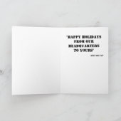 操作の雪のパトロールのクリスマスカード シーズンカード (内部)