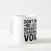 操作コーディネーターの音声を使用しない コーヒーマグカップ (正面左)