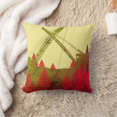 操作技術者クレーン運転士カラフルファンタジー クッション (ブランケット)