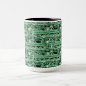 操作技術者クレーン運転士用タンクグリーン マグカップ (中央)