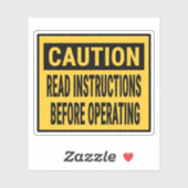 操作読前の注意指示 シール (シート)