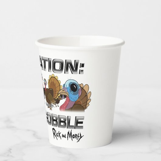 操作：深い 紙コップ (左)