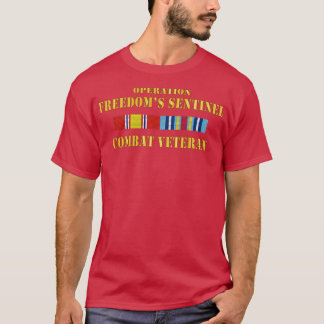 操作Freedoms Sentinel OFS SVCバーCombat Vet Tシャツ