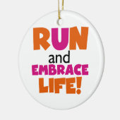 操業および容認の生命オレンジピンク セラミックオーナメント (左)