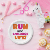 操業および容認の生命オレンジピンク ペーパープレート (パーティー)