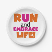 操業および容認の生命オレンジピンク ペーパープレート (正面)