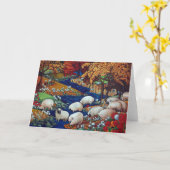 操業入り江の挨拶状を乾燥して下さい カード (黄色い花)