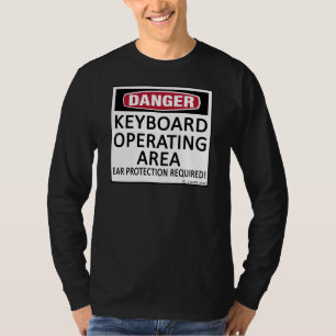 操業区域のキーボード Tシャツ