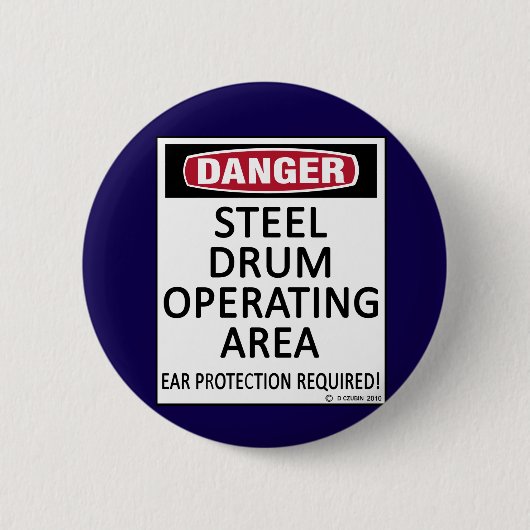 操業区域用鋼製ドラム 缶バッジ (正面)