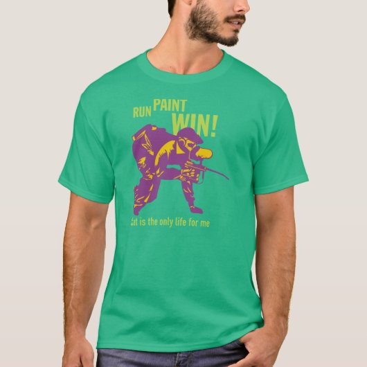 操業… ペンキ… 勝利! ペイントボールのTシャツ Tシャツ (正面)
