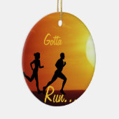 操業-ランナーのためのモットーに得られる- CHRISTMASORNAMENT セラミックオーナメント (右)