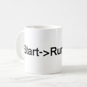 操業cmdを始めて下さい コーヒーマグカップ (正面左)