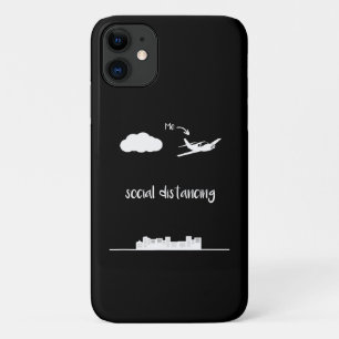 操縦士 飛んでる 私 ソーシャル ディスタンシング プレゼント iPhone 11 ケース