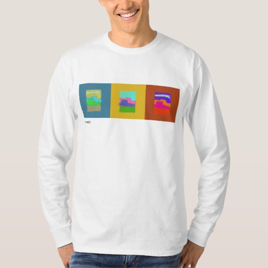 擦り傷がつきやすいビュートのトリプティクのTシャツ Tシャツ (正面)