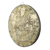 擦り切れたなペーパー世界地図 ダーツボード (正面右)