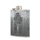 擦り切れたな金属の十字 フラスク (左)
