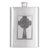 擦り切れたな金属の十字 フラスク (正面)