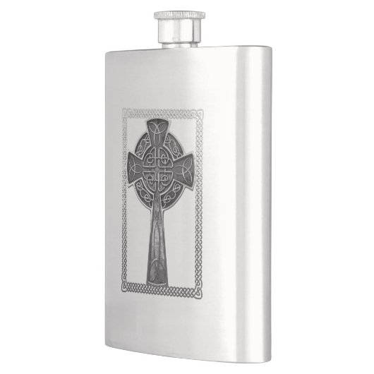 擦り切れたな金属の十字 フラスク (左)