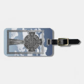 擦り切れたな金属の十字 ラゲッジタグ (正面横)